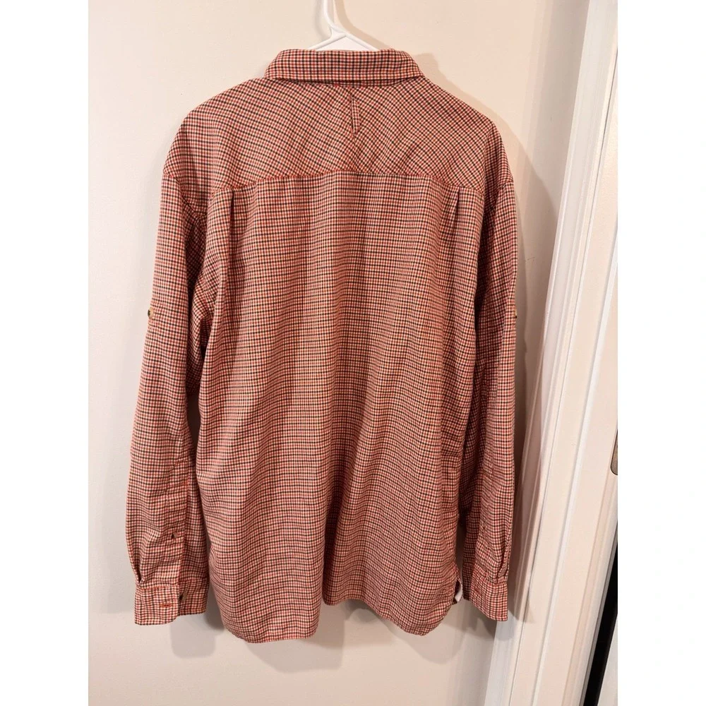 The North Face Mens Medium Shirt Button Up Flannel Plaid‎ Roll-Tab Sleeve